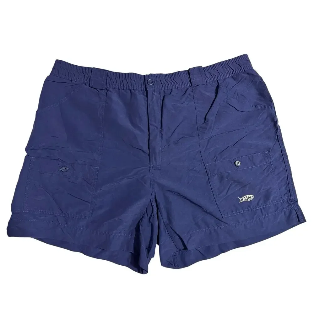 Vintage Aftco Blue Fishing Cargo Shorts - Men's Size 42
